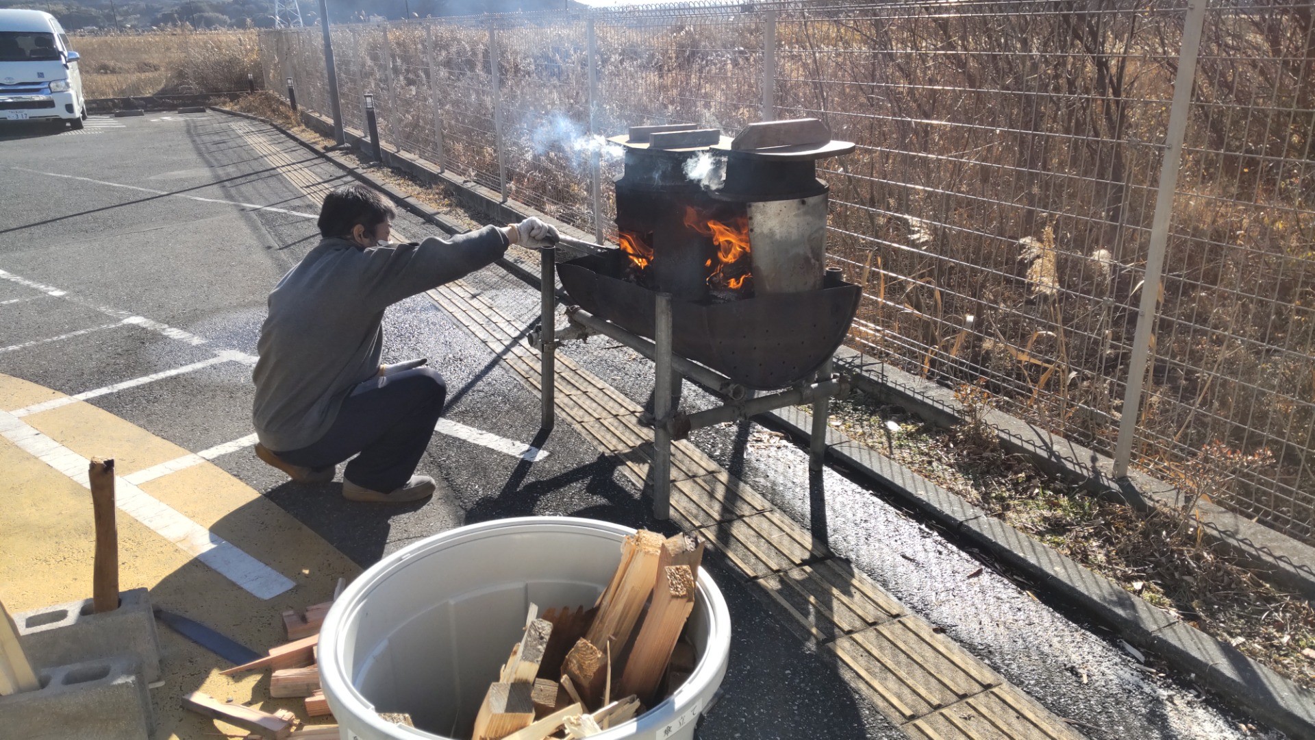 デイサービスの餅つき
